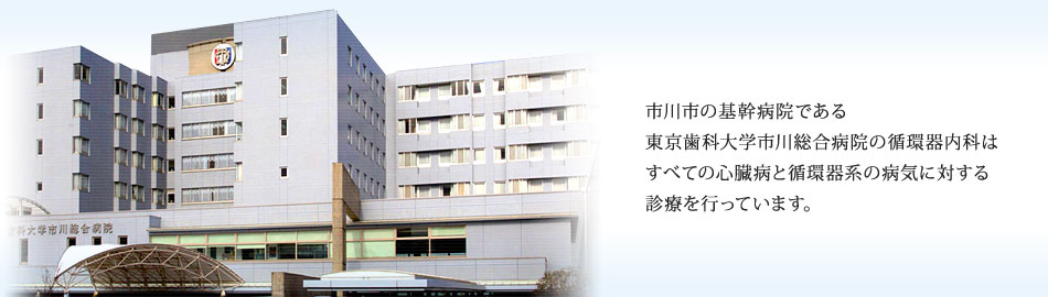 市川市の基幹病院である東京歯科大学市川総合病院の循環器内科は、すべての心臓病と循環器系の病気に対する診療を行っています。